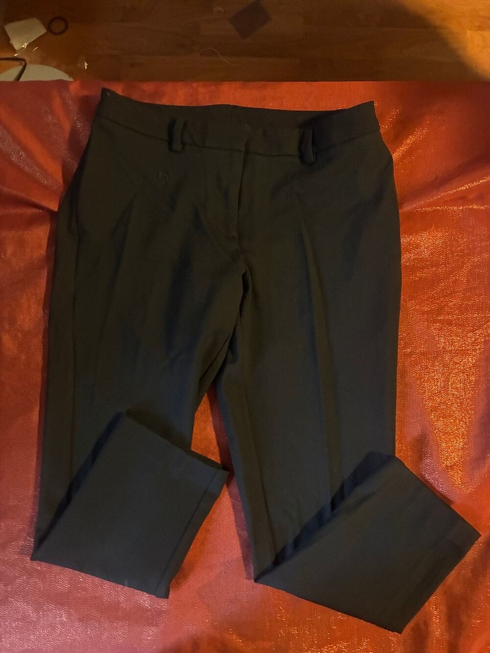 Lands End Pants Womens Black Straight Leg Dress Trousers